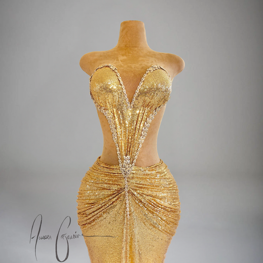 Sharja Gold Mini Dress