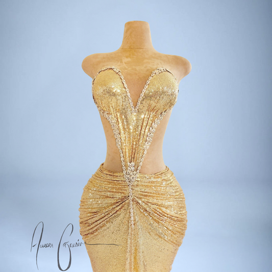 Sharja Gold Mini Dress