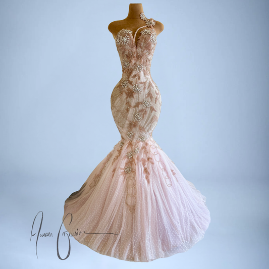 akira rose gold dress AKIRA Bad and Boujee Rose Detail Sequin Dress