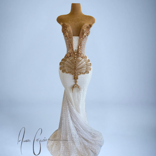 Italia Gold – Exquisite Gold Embellished Gown