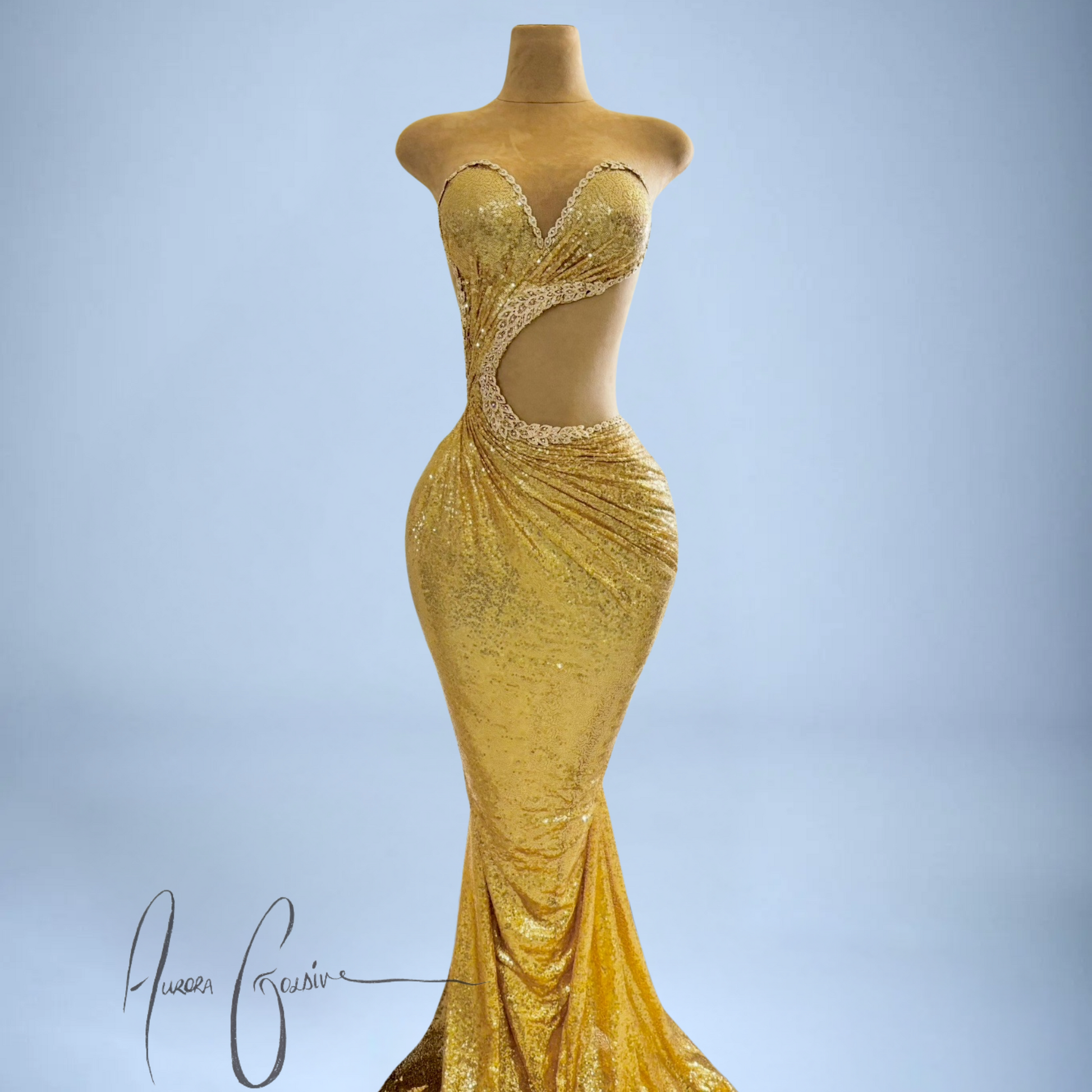 22kt Gold Gown– Luxury Evening Dress 22kt Gold Gown– Luxury Evening Dress