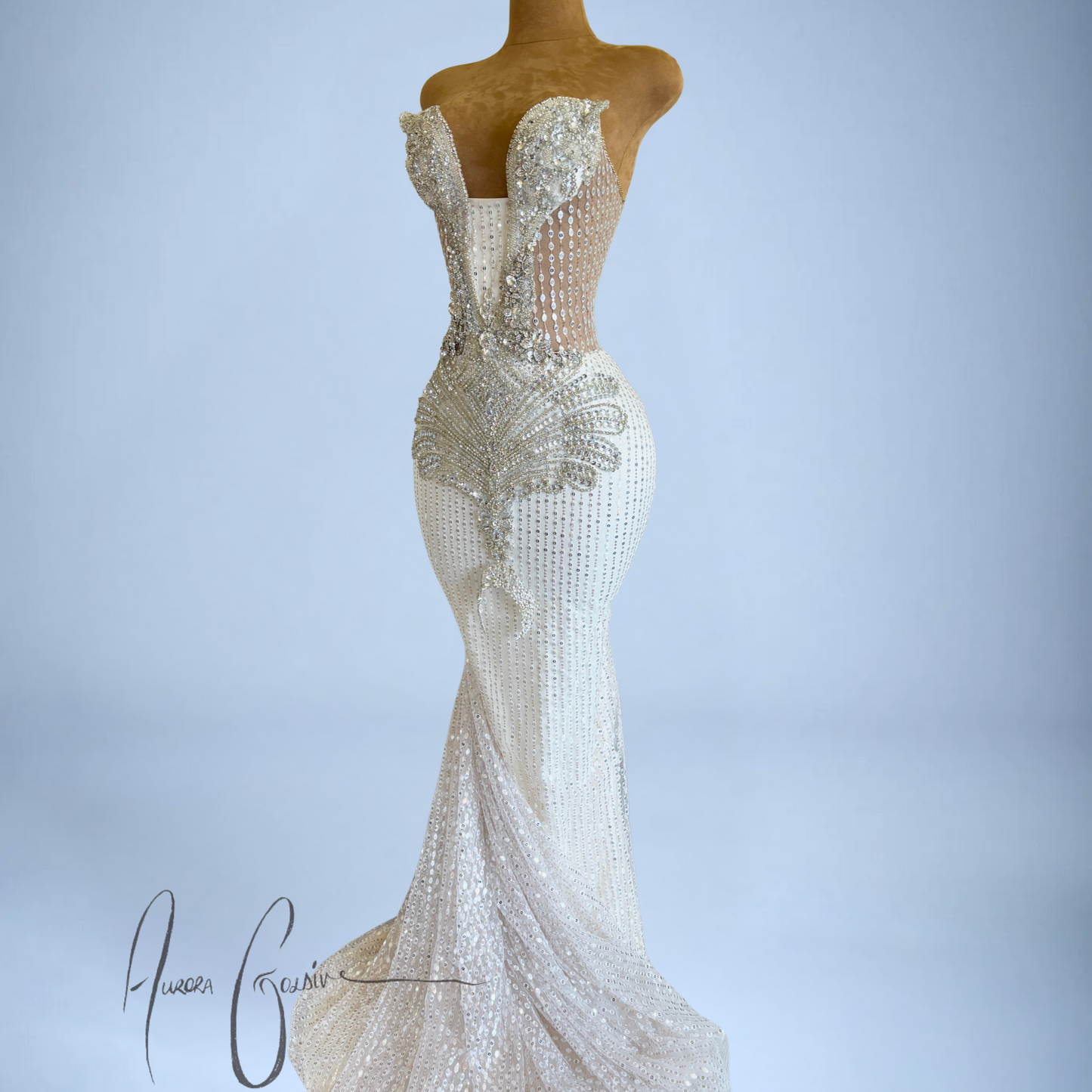 Arianna – Luxurious Beaded Evening Gown with Sculpted Silhouette