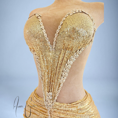 Sharja Gold Mini Dress