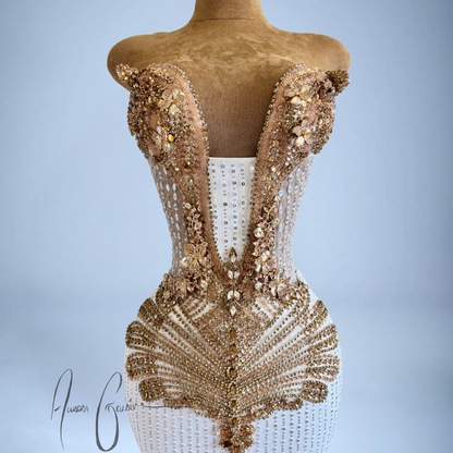 Italia Gold – Exquisite Gold Embellished Gown