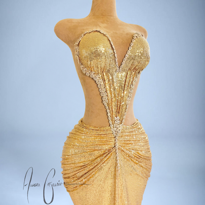 Sharja Gold Mini Dress