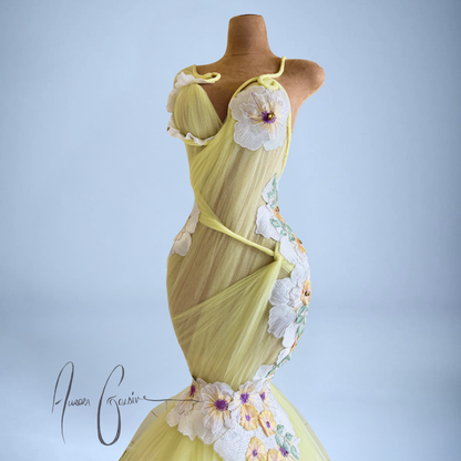 Aubrey Floral Mermaid Gown