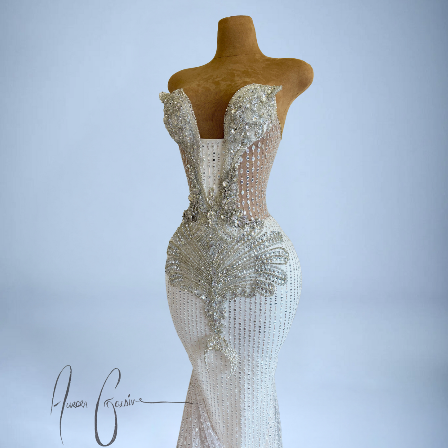 Arianna – Luxurious Beaded Evening Gown with Sculpted Silhouette