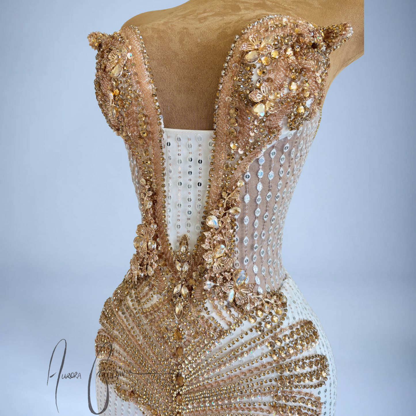 Italia Gold – Exquisite Gold Embellished Gown