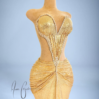 Sharja Gold Mini Dress