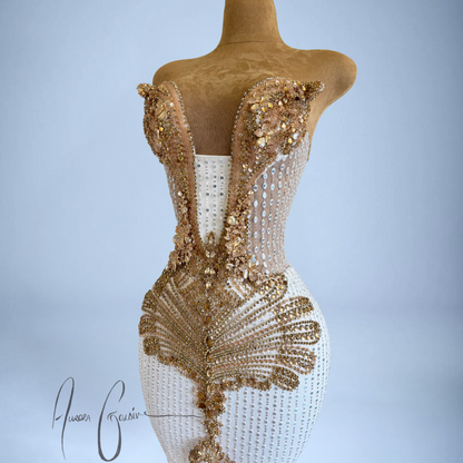 Italia Gold – Exquisite Gold Embellished Gown