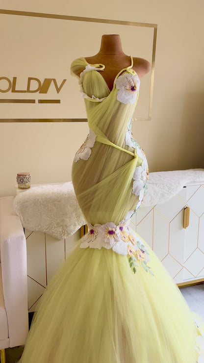 Aubrey Floral Mermaid Gown