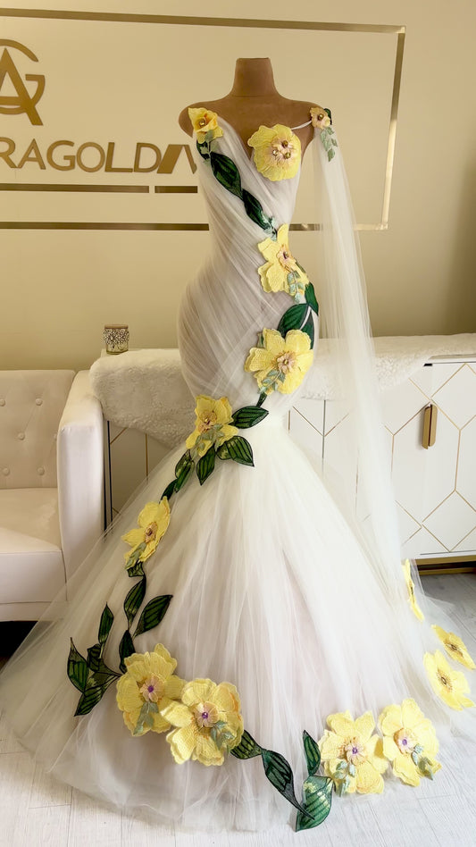 Megan Floral Mermaid Gown